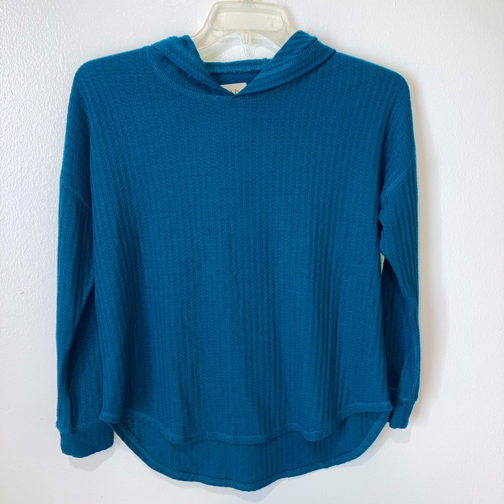 Chaser waffle knit hooded pullover size S